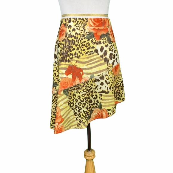 St. John Sport Floral Asymmetrical Knit Skirt - Picture 3 of 15